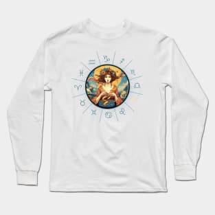 ZODIAC Virgo - Astrological VIRGO - VIRGO - ZODIAC sign - Van Gogh style - 10 Long Sleeve T-Shirt